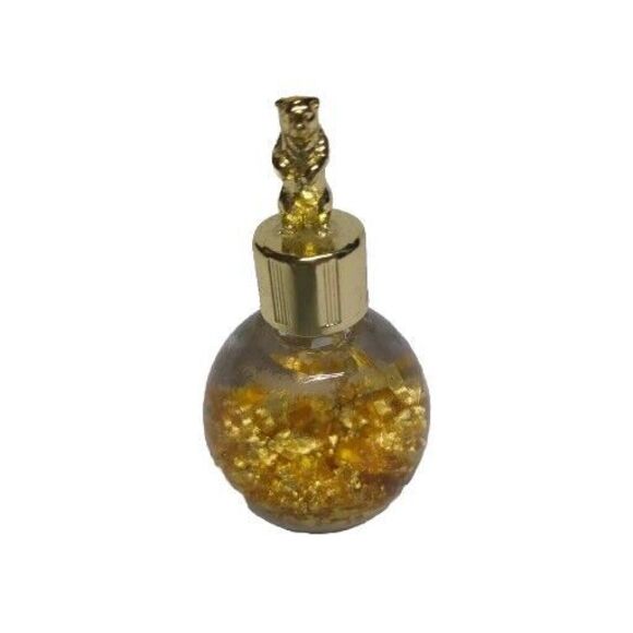 Madrid Spain Gold 24k Flakes (1 oz. Miner's Assay Bottle) BEAR Top - Oso Espana - Picture 2 of 6